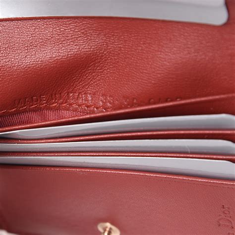 christian dior tonic red lambskin wallet|Christian Dior 2008 Lambskin Continental Wallet .